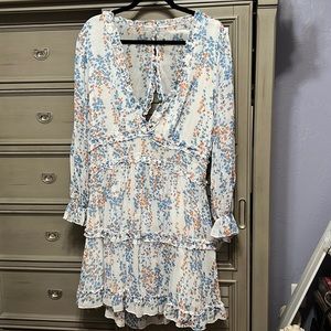 Floral open- back dress